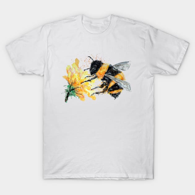 Bumble Bee collecting Pollen T-Shirt by ZeichenbloQ